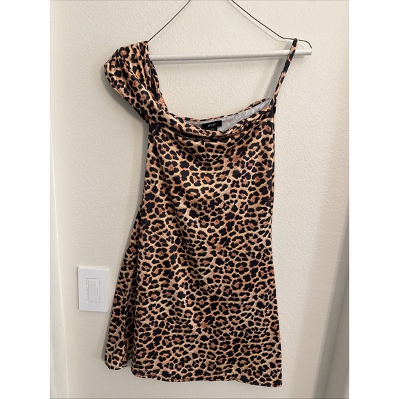 Nasty gal leopard print mini dress size 6 Animal Day Night Club Girls Night NWT - Picture 1 of 10